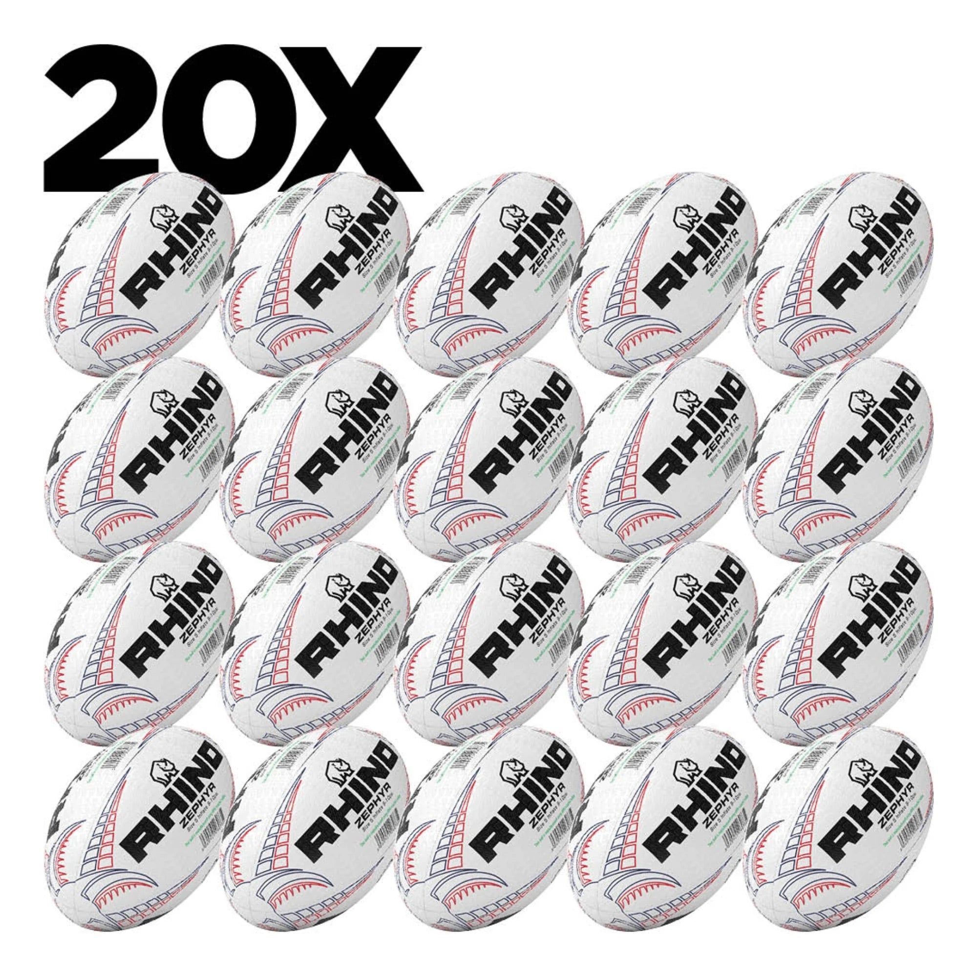 20x Zephyr Recycled Rugby Ball Bundle