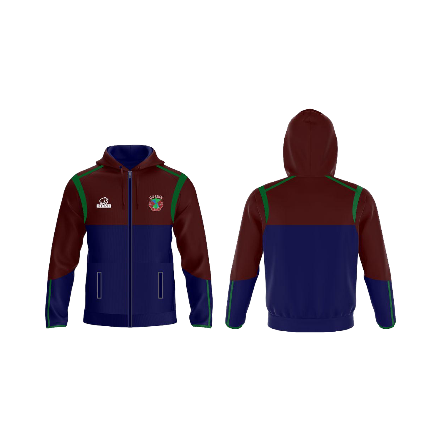 Corrib RFC Full Zip Hoodie - Adult