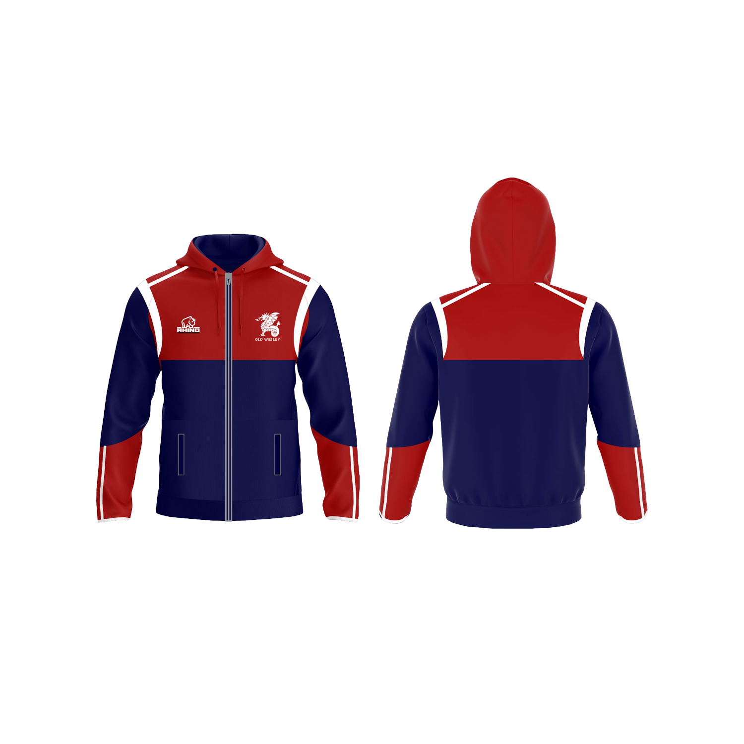Old Wesley RFC Full Zip Hoodie - Kids