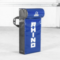 Blue tackle shield with 'Rhino' branding on a white background