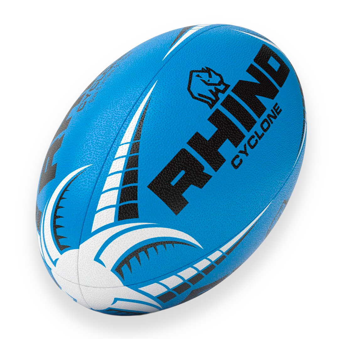 Ballon De Rugby Rhino Cyclone – Cousu Main, Vessie Latex, Grip 3D, Entraînement