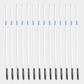 Set of 14 sports white corner poles with black tip and blue 'Rhino' Branding